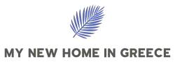 Color logo - no background_250 The My New Home in Greece logo featuring a blue frond.